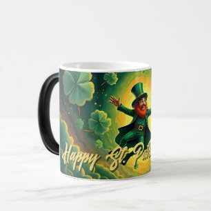 Caneca Mágica Arte Mágico do Dia de São Patrício com Leprechaun