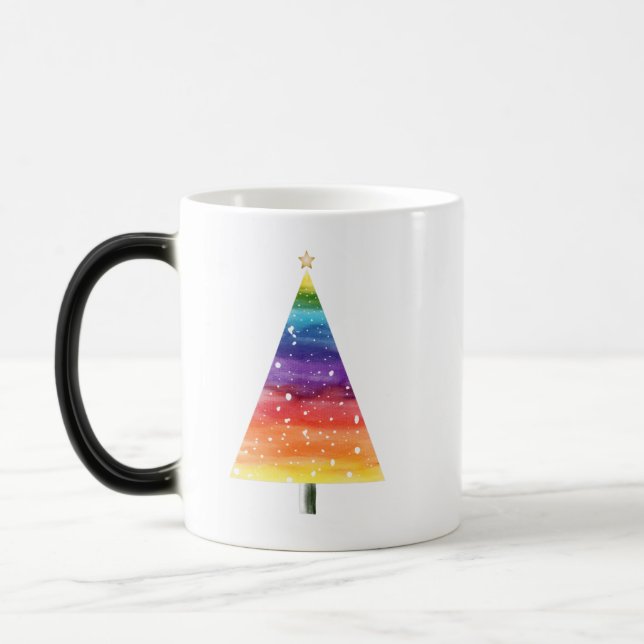 Caneca Mágica Árvore de natal arco-íris (Esquerda)
