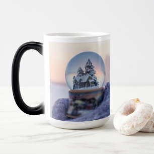 Caneca Mágica Árvore de Natal de bola de neve queda de neve no i