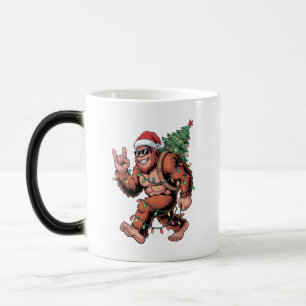 Caneca Mágica Árvore de Natal do Papai Noel Bigfoot Luzes de Nat