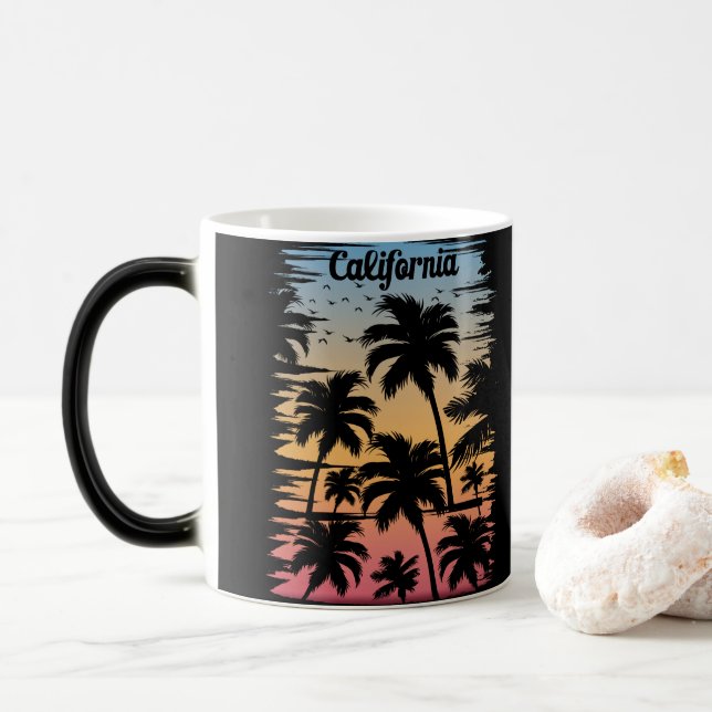 Caneca Mágica Árvore Palm da Califórnia (Com Donut)