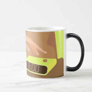 Caneca Mágica As garotas apertam o botão de snooze do despertado