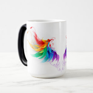 Caneca Mágica Asas Fluffy Rainbow