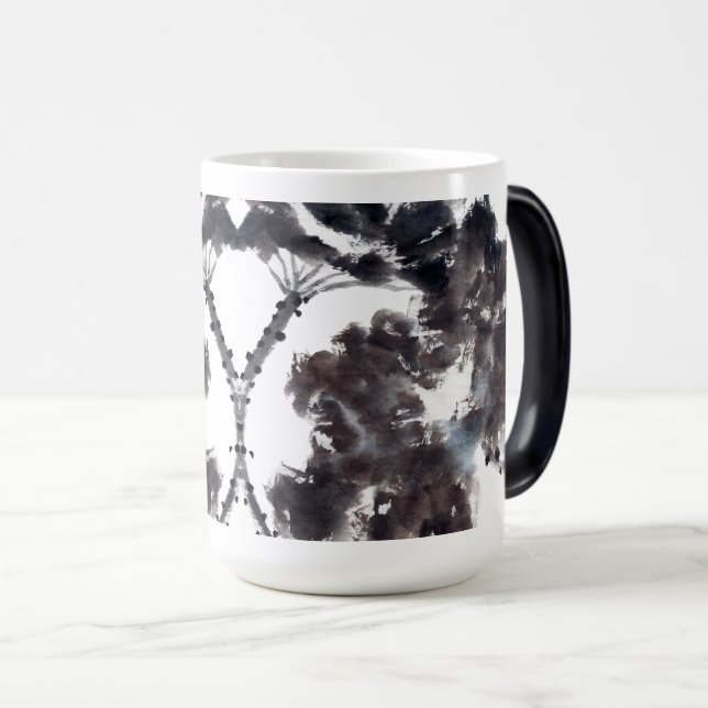 Caneca Mágica Asiatische Kunst mit Lotusblätter Motiv (Frente Esquerda)