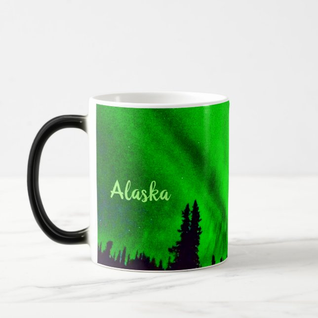Caneca Mágica Aurora boreal personalizada sobre morphing de (Esquerda)