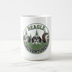 Caneca Mágica Aventuras Divertidas do Trio Beagle Cachorro de