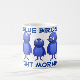 Caneca Mágica Aves Azuis, Manhãs Brilhantes