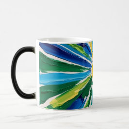 Caneca Mágica azul-abstrato