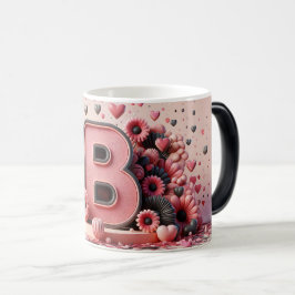 Caneca Mágica B Valentine Alphabet 3D