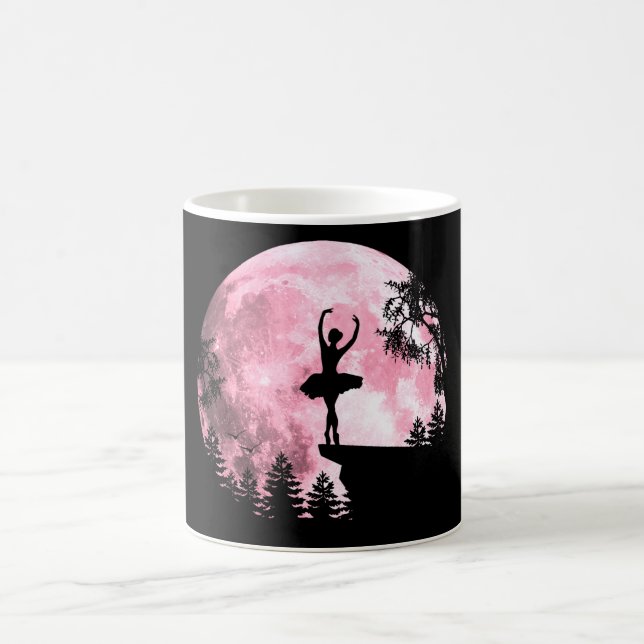 Caneca Mágica Bailarina Dançando Pink Bailarina de Lua Cheia Mul (Centro)