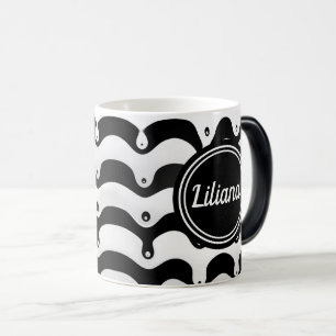 Caneca Mágica Bandas de Zebra Pretas e Brancas Melantes