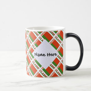 Caneca Mágica Bandeira da Bielorrússia em Azulejos Personalizado