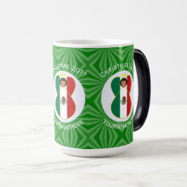 Caneca Mágica Bandeira de Natal Anjo Mexicano Personalizada