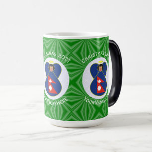 Caneca Mágica Bandeira de Natal Personalizada Nepali Angel