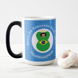 Caneca Mágica Bandeira do Anjo Hanukkah Personalizada