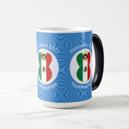 Caneca Mágica Bandeira do Anjo Mexicano Hanukkah Personalizada