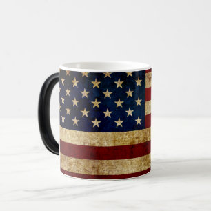 Caneca Mágica Bandeira dos EUA / Grunged