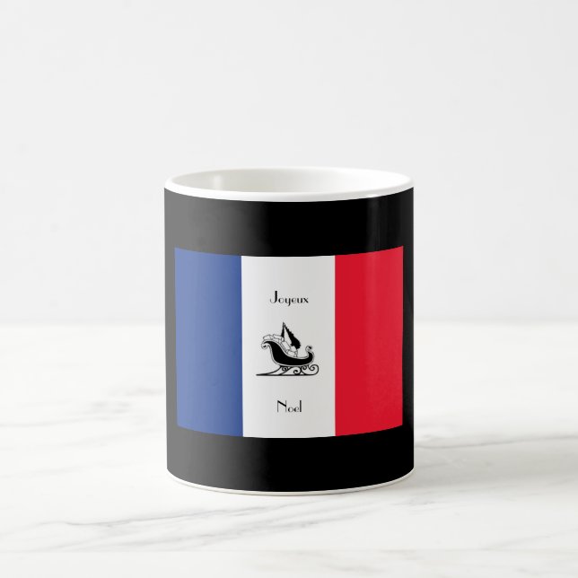 Caneca Mágica Bandeira Francesa Joyeux Noel Christmas Mug (Centro)