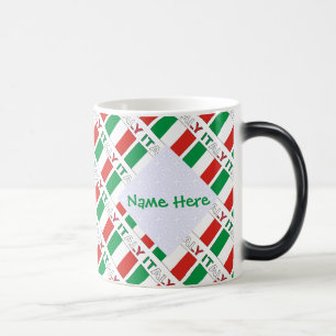 Caneca Mágica Bandeira Italiana Personalizada de Design de Heran