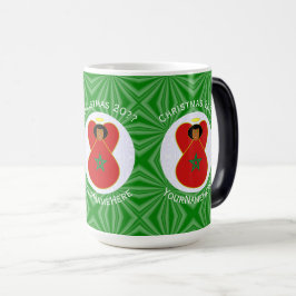 Caneca Mágica Bandeira Personalizada do Anjo de Natal Marroquino