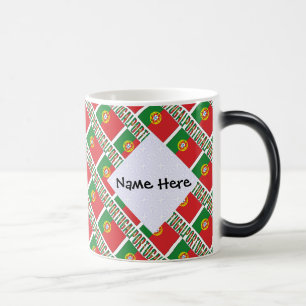 Caneca Mágica Bandeira Portuguesa de Portugal Personalizada com