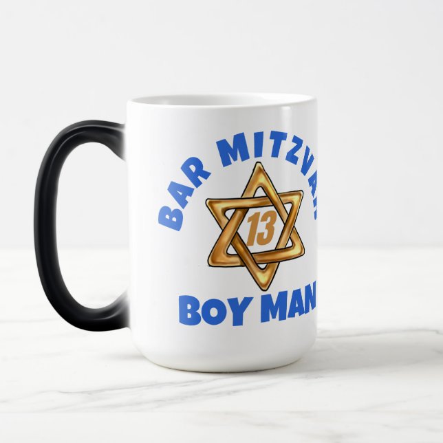 Caneca Mágica Bar Mitzvah Star David Mug (Esquerda)