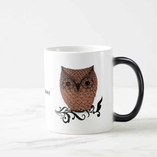 Caneca Mágica Barn Owl Whimsical Country (Direita)