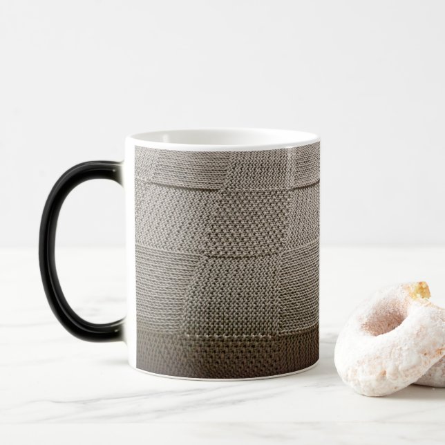 Caneca Mágica Basketweave Patchwork Knit por Shirley Taylor (Com Donut)