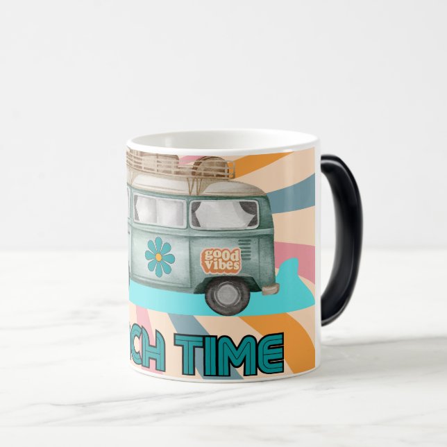Caneca Mágica Beach Time Retro Van Vibes (Frente Esquerda)