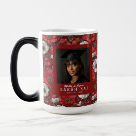 Caneca Mágica Belas Anêmonas Florais Parabéns Graduado