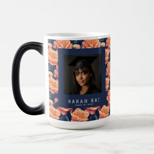 Caneca Mágica Belas Peônias Florais Escola de Ensino Médio Gradu