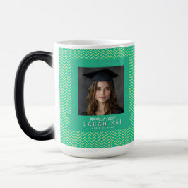 Caneca Mágica Belo Padrão Zig Zag Graduado Café