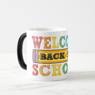 Caneca Mágica Bem-vindo de Volta à Escola – Ilustração de Lápis