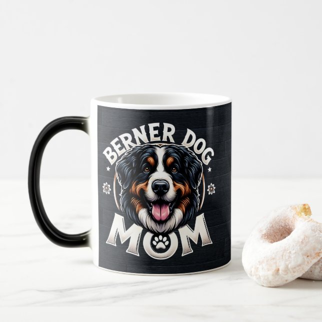 Caneca Mágica Berner Dog Mãe: presente de Dia de as mães para Be (Com Donut)