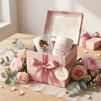 Caneca Mágica "Best Mom Ever" soft pastel aesthetic coffee 