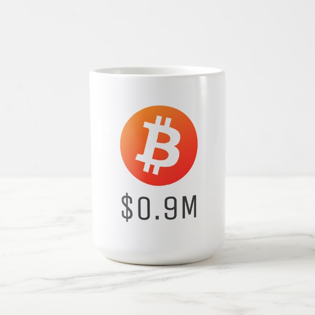Caneca Mágica Bitmoney US$ 0,9 Mil (US$ 900.000) Um Milhão (Center)
