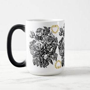 Caneca Mágica Black and white Rose Love Mug
