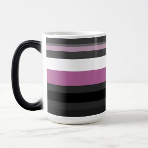 Caneca Mágica Black, Cinza e White Stripes