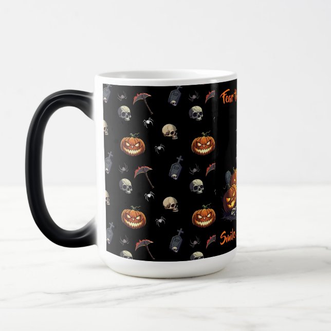 Caneca Mágica 🖤 Black Pumpkin King Halloween Mug 🎃 (Esquerda)