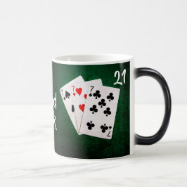 Caneca Mágica Blackjack 21 pontos - três cartões Sete - Boa Sort