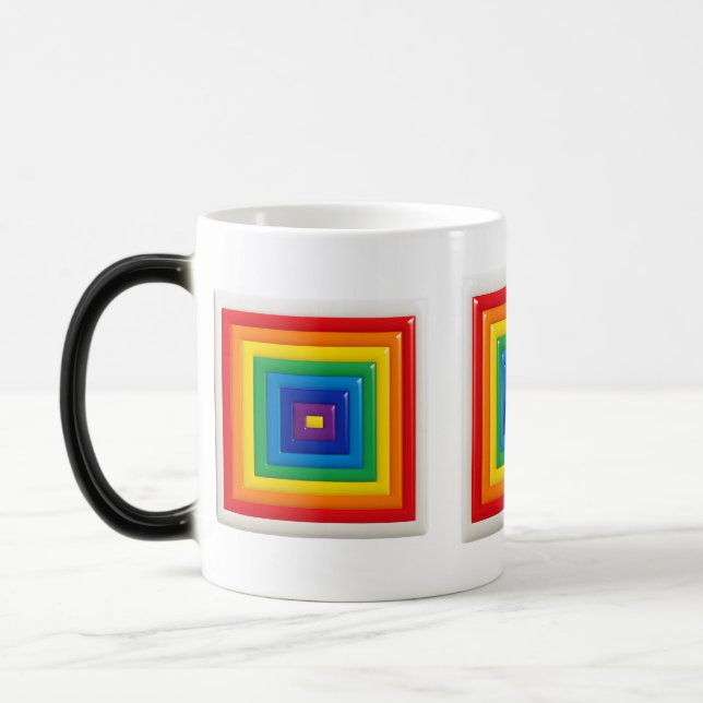 Caneca Mágica Bloco de Cores Geométricas em Negrito  (Esquerda)