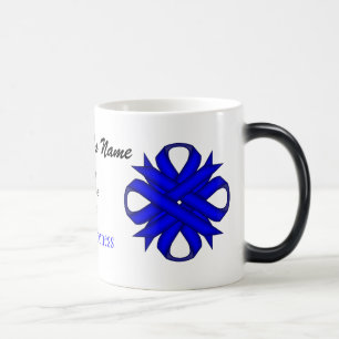 Caneca Mágica Blue Clover Ribbon Tmpl por Kenneth Yoncich