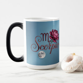 Caneca Mágica Blue Scorpio Glyph Moon Peony Morphing Mug