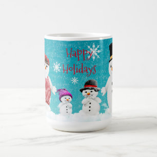 Caneca Mágica Boas festas bonecos de neve
