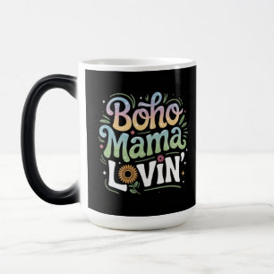 Caneca Mágica Boho Mama Lovin Black Mug