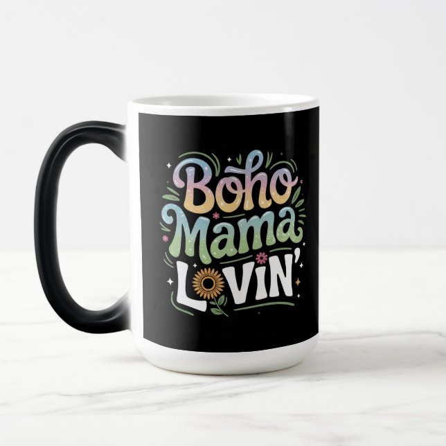 Caneca Mágica Boho Mama Lovin Black Mug (Esquerda)