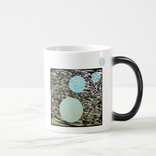Caneca Mágica Bolhas Pretas Química Malha Espaço Exterior Azul