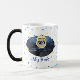 Caneca Mágica Boné Azul Fofo da Polícia