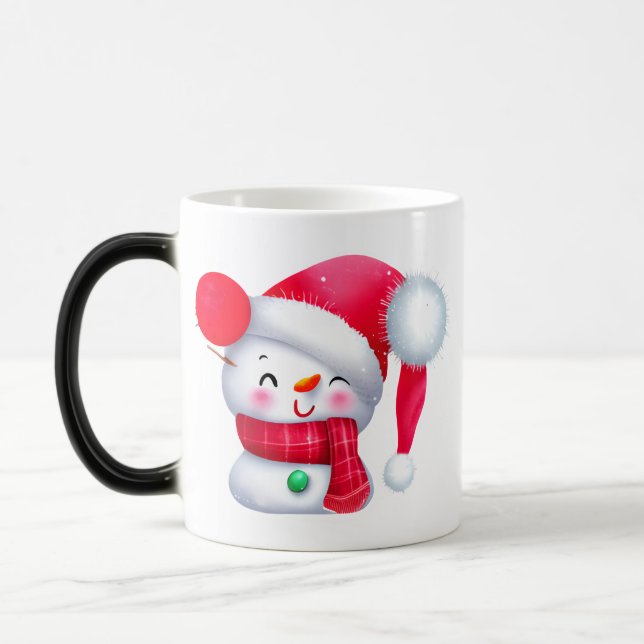 Caneca Mágica Bonito bonitão de Natal Rosa (Esquerda)