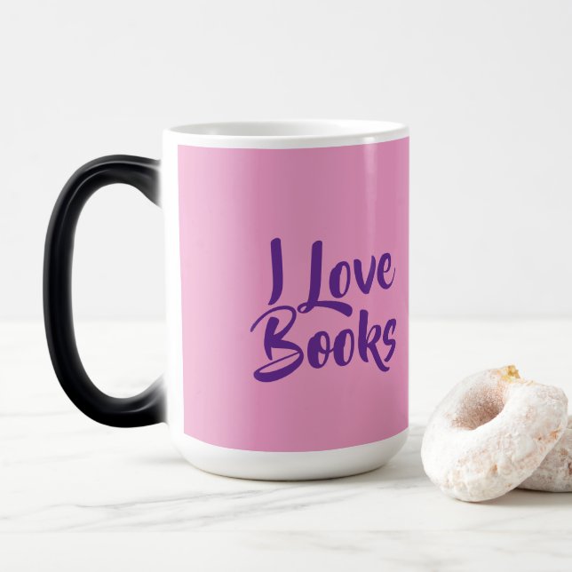 Caneca Mágica Book Lovers Pink Morphing Mug (Com Donut)